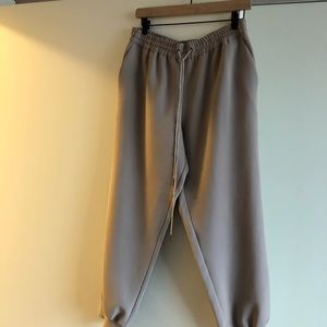 Wilfred Grey Silk Pants Size L